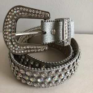 DNA Premium Wear Belt XS - Silver Leather w/Stone Holiday Elegance & Deal